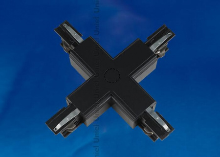 Соединитель для шинопроводов Х-образный Uniel UBX-A41 Black 09748