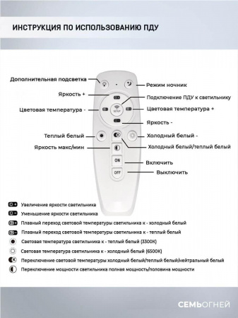 Потолочная светодиодная люстра Seven Fires Adzhira WD7500/6C-WT-FGD-RGB