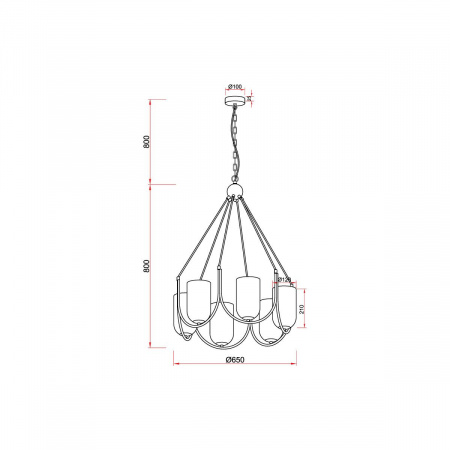 Подвесная люстра Vele Luce Fiamma VL5812P06