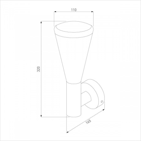 Уличный настенный светильник Elektrostandard 1416 Techno серый a049710