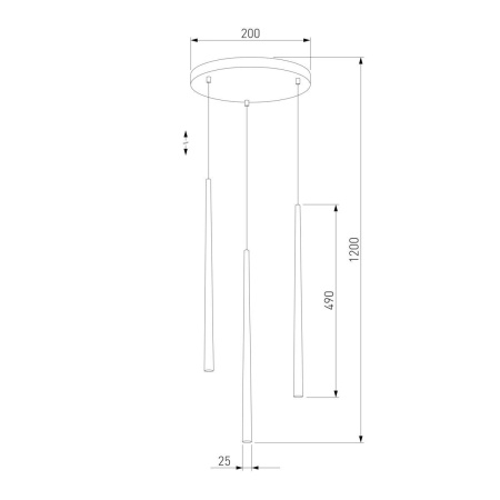 Подвесная люстра TK Lighting 6421 Piano Gold