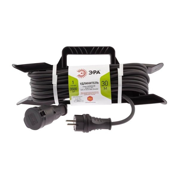 Удлинитель силовой ЭРА 1гн 30м с/з UFx-1e-3x1,5-30m-IP44(kg) Б0050869