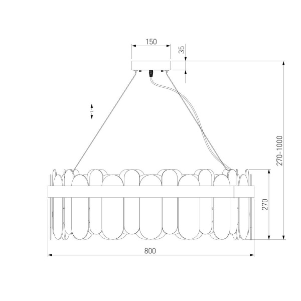 Подвесная люстра Bogates Conte 333/10