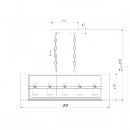 Подвесная люстра Eurosvet Crate 70122/5 черный