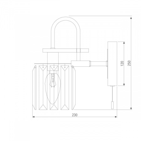 Бра Eurosvet Tenia 70090/1 черный