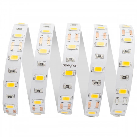 Светодиодная лента Apeyron 9,6W/m 60LED/m 5630SMD теплый белый 3M 202BL Алматы