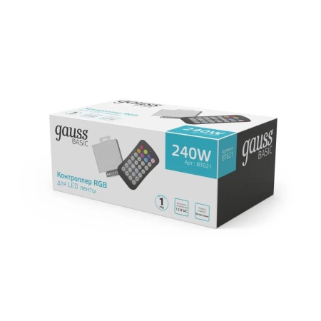 Контроллер RGB для светодиодной ленты Gauss Basic LED 12V 240W BT621 Алматы
