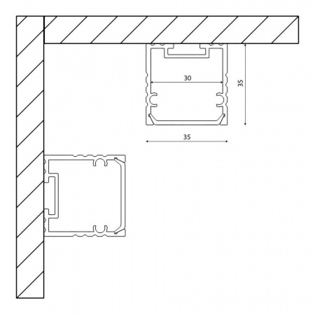 Профиль с рассеивателем SWG SF-3535 001763 Алматы