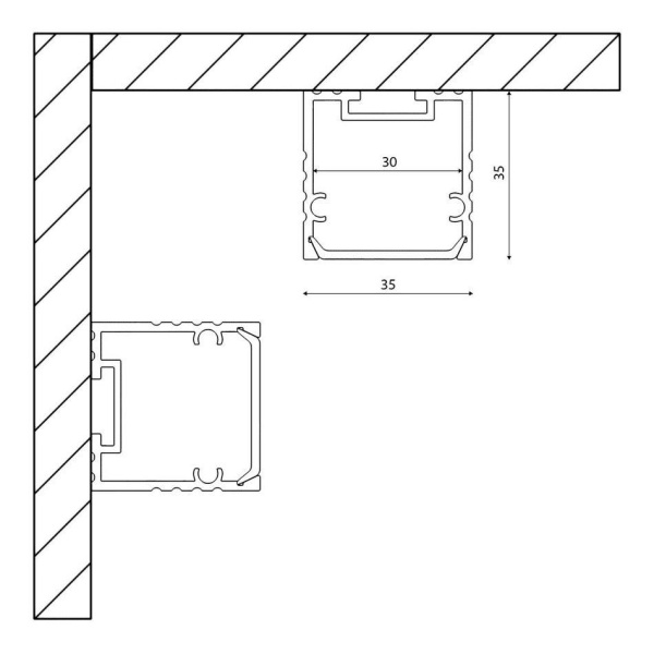 Профиль с рассеивателем SWG SF-3535 001763 Алматы