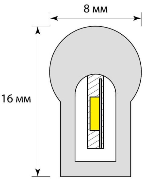 Гибкий неон Uniel 8W/m 120LED/m 2835SMD холодный белый 50M ULS-N21-2835-120LED/m-8mm-IP67-220V-8W/m-50M-DW UL-00002924 Алматы