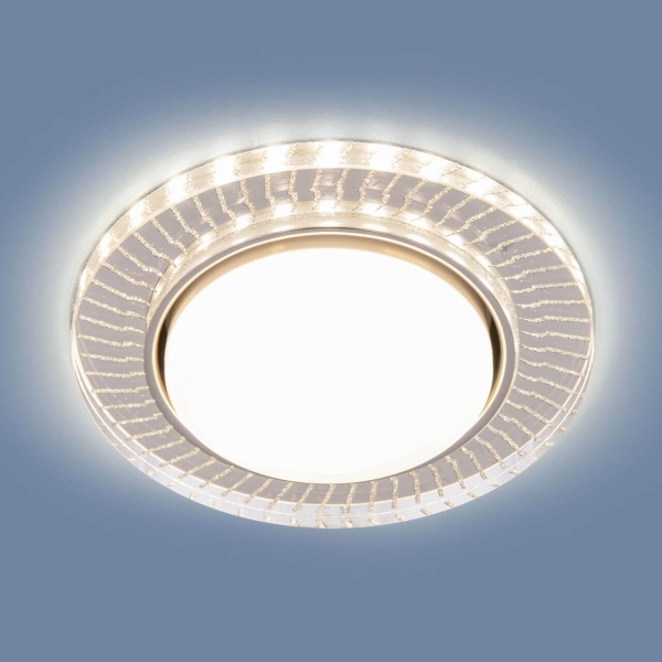 Встраиваемый светильник Elektrostandard 3033 GX53 CL/SL прозрачный/серебро a045484